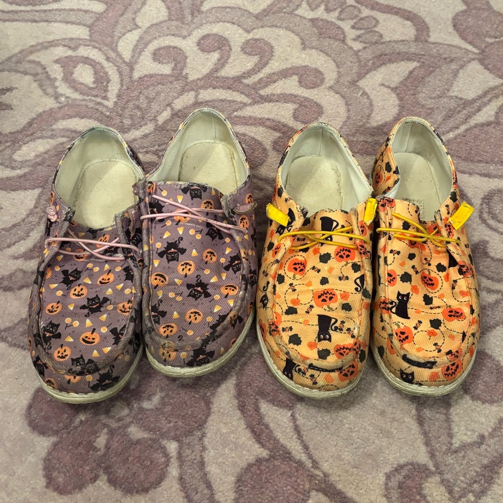 Halloween Shoes - Purple and Orange